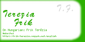 terezia frik business card